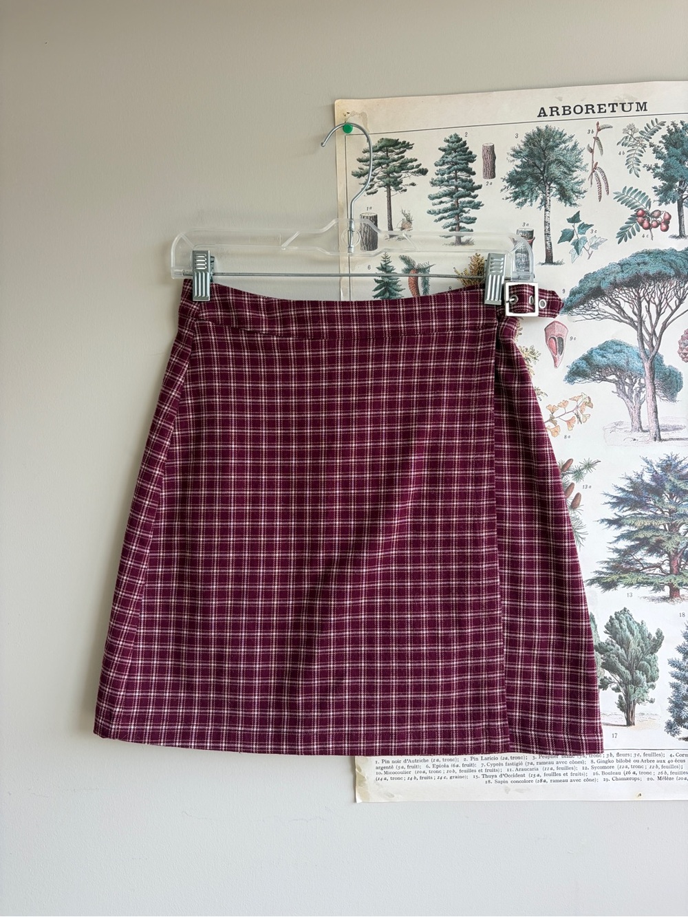 Twik Plaid Wrap Skirt Small